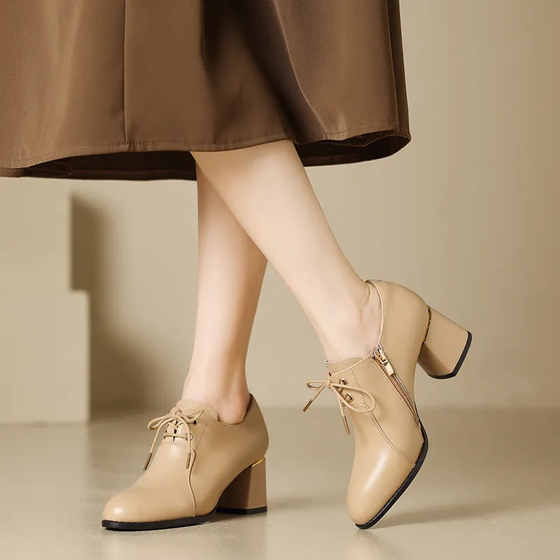 Mulinsen Chunky Heel High Heels 6.0cm Women's-11
