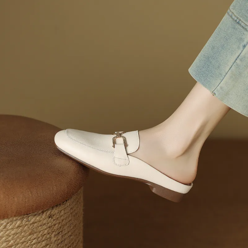 Mulinsen Stitching Metal Abrasion Resistant Closed Toe Slippers Women's-3