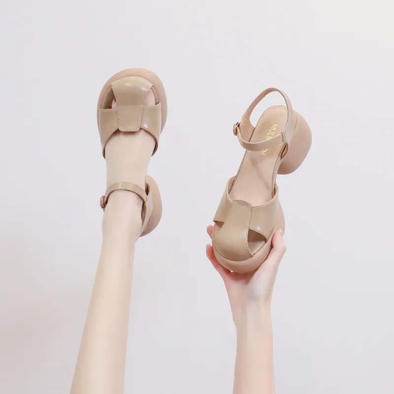 Mulinsen Strap Sandals Approx. 6.5cm Women's-2