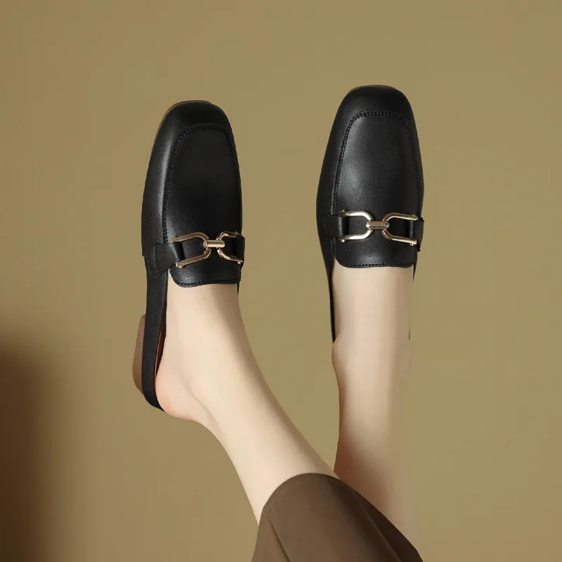 Mulinsen Stitching Metal Abrasion Resistant Closed Toe Slippers Women's-7