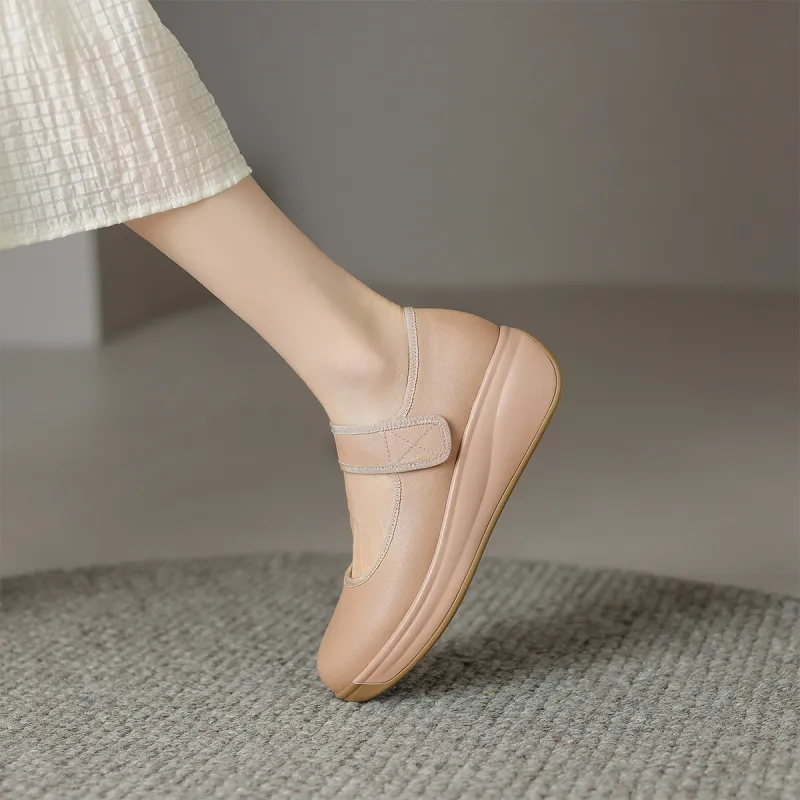 Mulinsen Casual Single Shoes Women's Nude-1