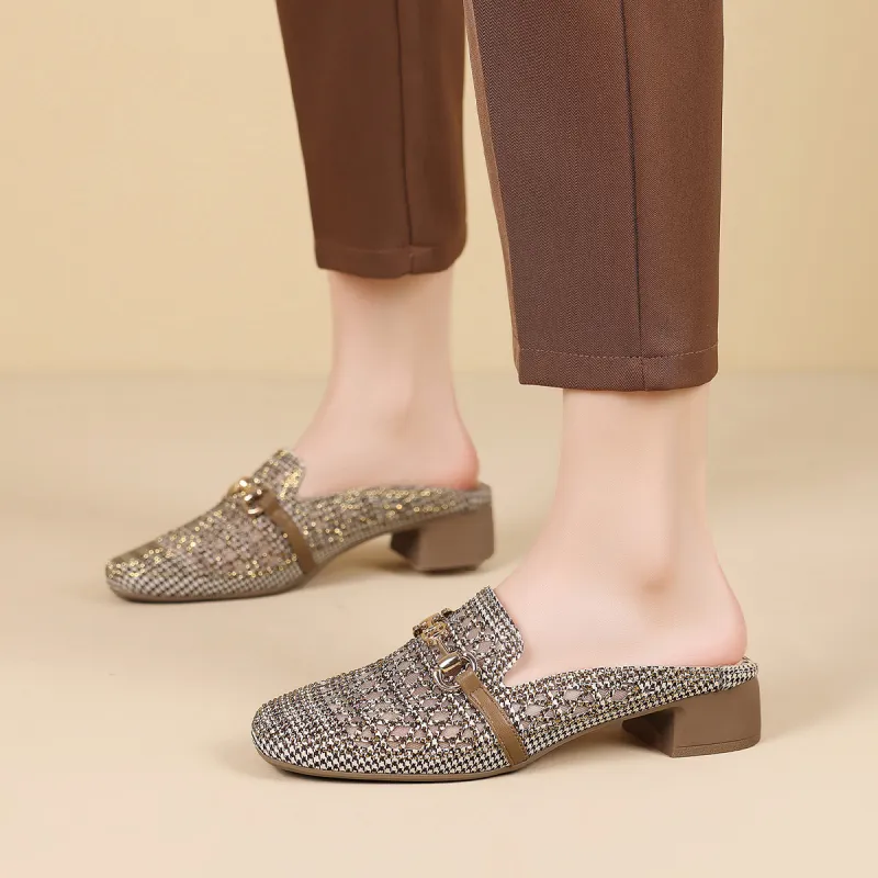 Mulinsen Rubber Sole Abrasion Resistant Closed Toe Slippers Women's-4