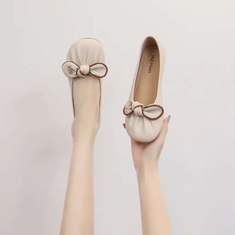 Mulinsen Mom Shoes Casual Single Shoes Approx. 1.5cm Women's-8