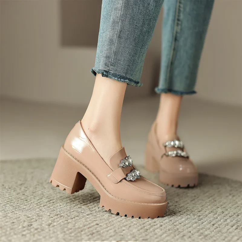 Mulinsen High Heels 8cm Women's Nude-1