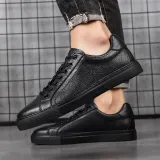 Mulinsen Anti-Slip And Wear-Resistant Lightweight Low-Top Skateboard Shoes Men's Black