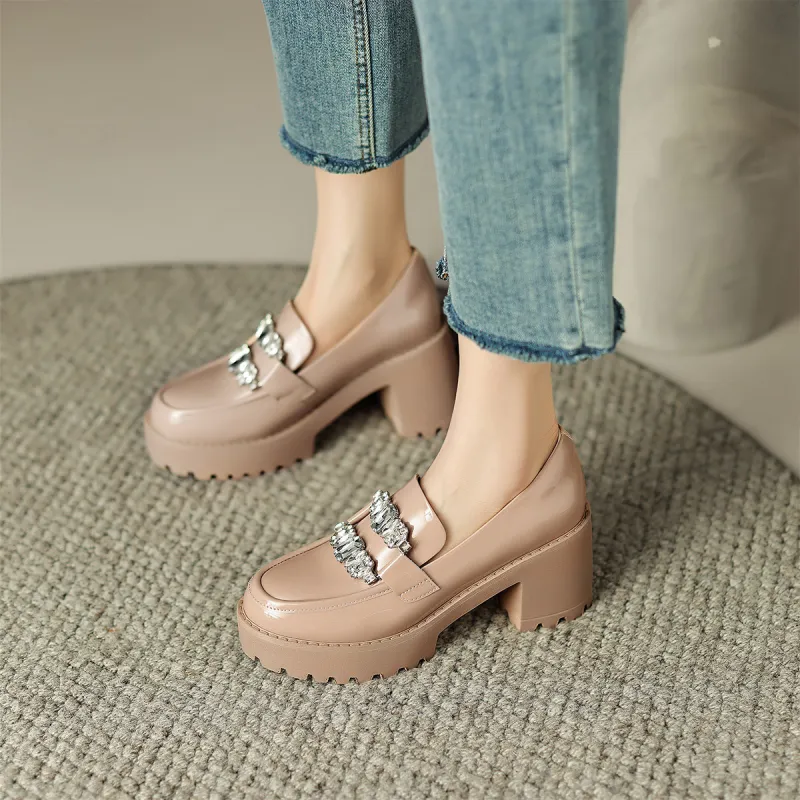 Mulinsen High Heels 8cm Women's Nude-2
