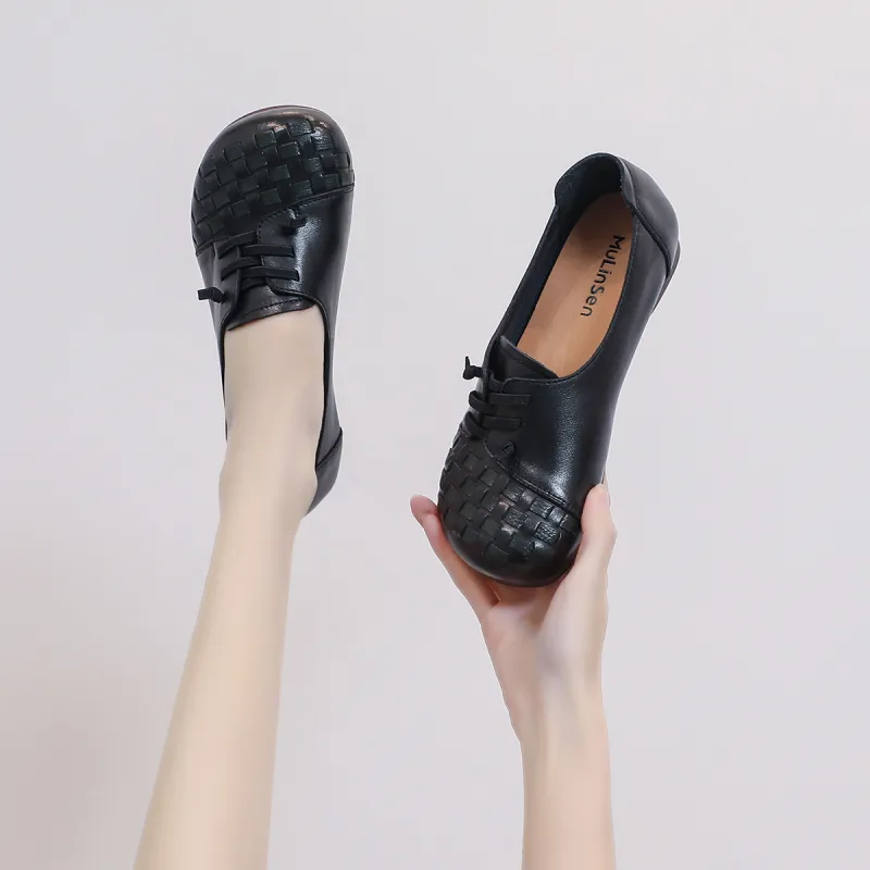 Mulinsen Genuine Leather Granny Shoes Women's-9
