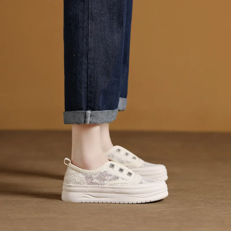 Mulinsen Abrasion Resistant, Lightweight, And Breathable Low Top Skateboard Shoes Women's-4