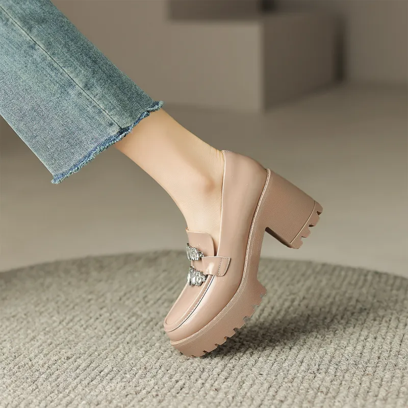 Mulinsen High Heels 8cm Women's Nude-6