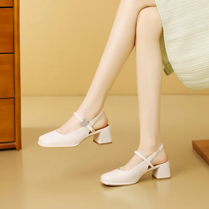 Mulinsen Chunky Heel High Heels 5.5cm Women's-6