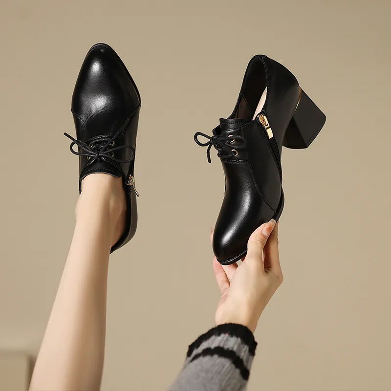 Mulinsen Chunky Heel High Heels 6.0cm Women's-5