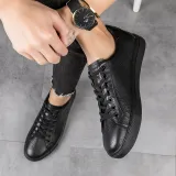 Mulinsen Anti-Slip And Wear-Resistant Lightweight Low-Top Skateboard Shoes Men's Black