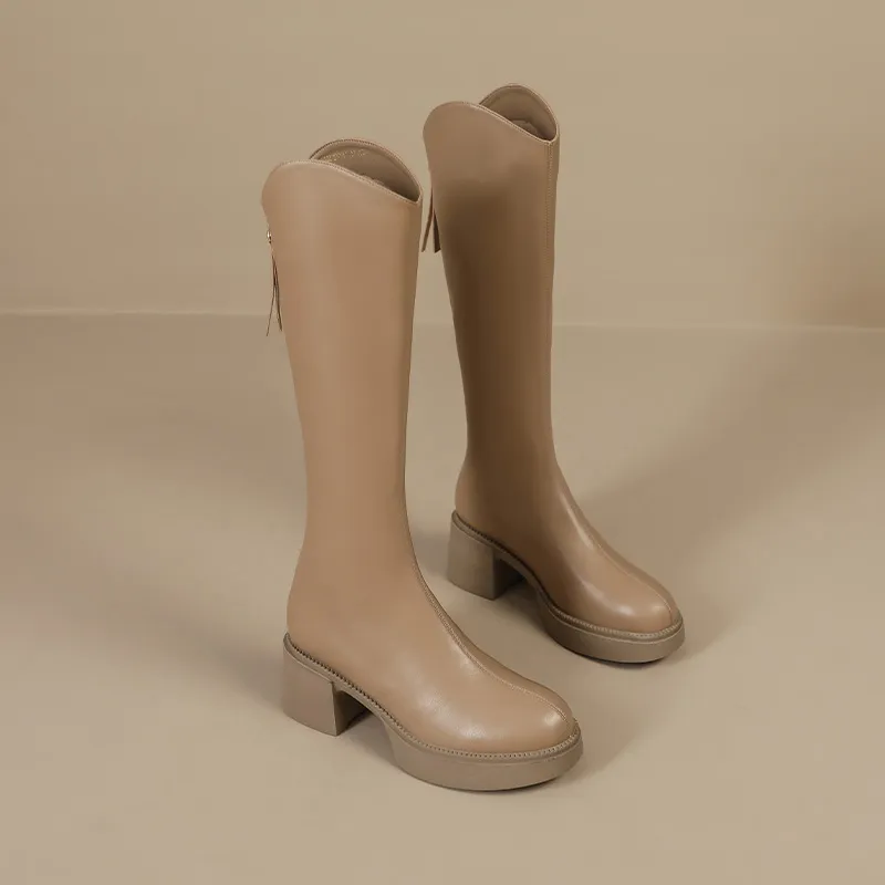 Mulinsen Knee-high Boots 6cm Women's-12
