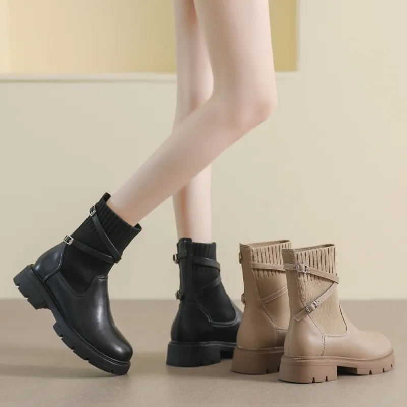 Mulinsen Crisscross Strappy Boots Women's-3
