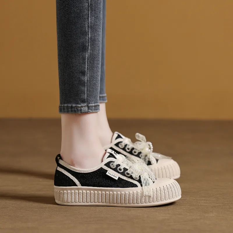 Mulinsen Espadrilles Abrasion Resistant, Lightweight, And Breathable Low Top Skateboard Shoes Women's-11