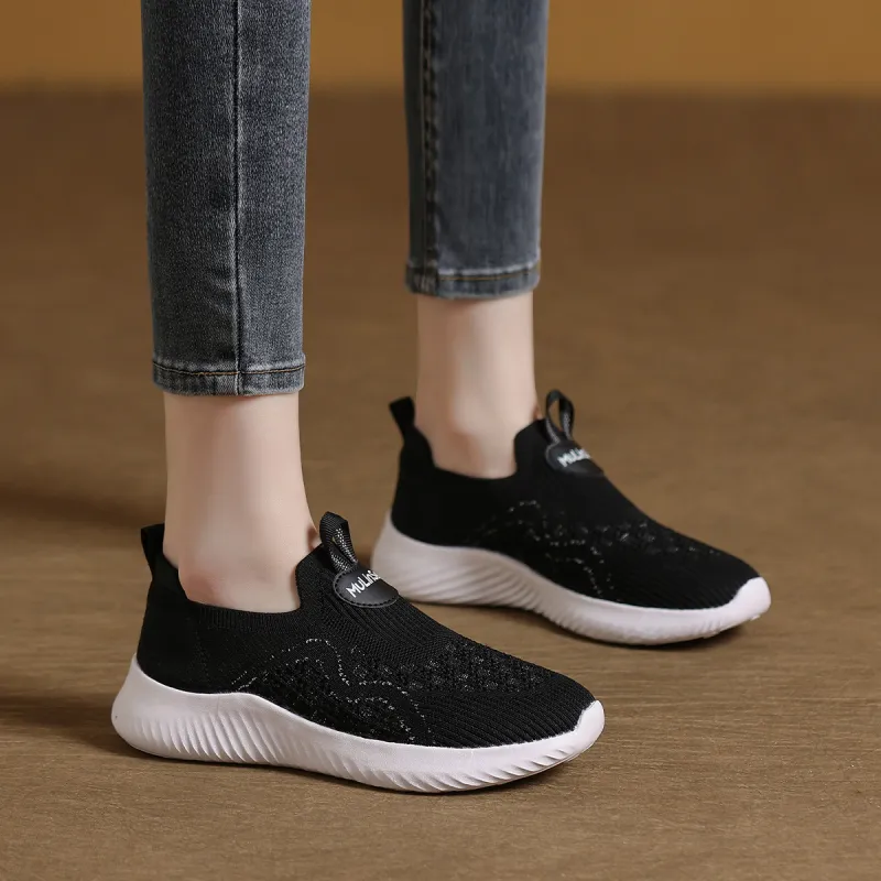 Mulinsen Flyknit Shoes Low Top Casual Shoes Women's-6