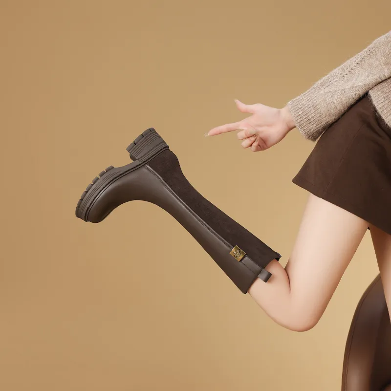 Mulinsen Slim Boots Knee high Boots 5.5CM Women's-5