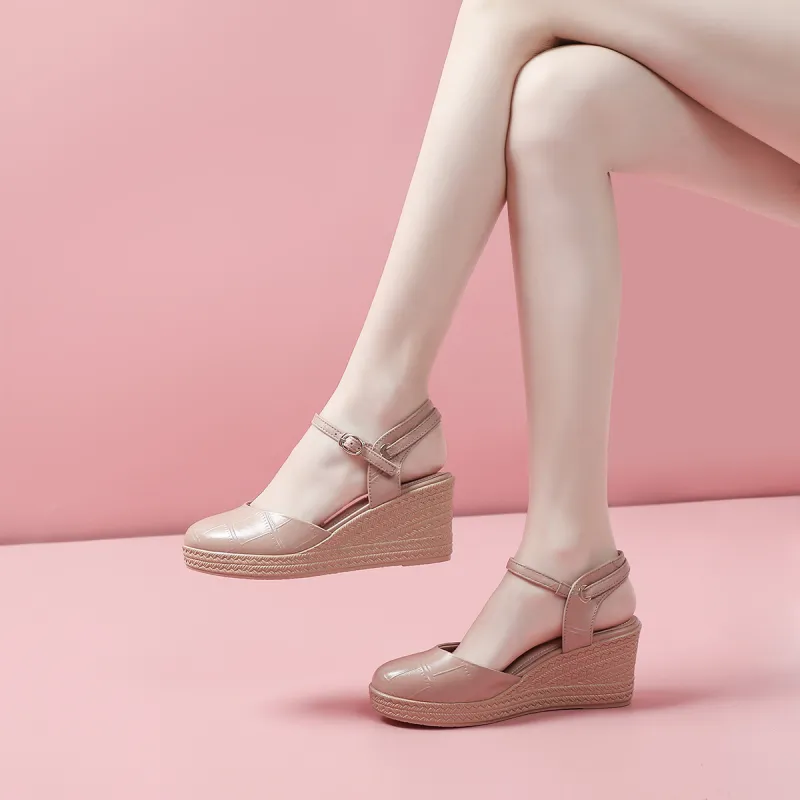Mulinsen Strap Sandals 7cm Women's Nude-5