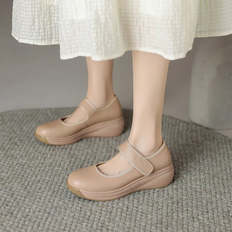 Mulinsen Casual Single Shoes Women's Nude-6