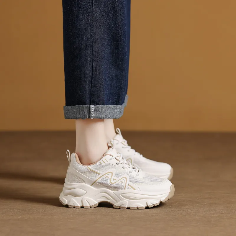 Mulinsen Abrasion Resistant Breathable Low Top Chunky Sneakers Women's-8