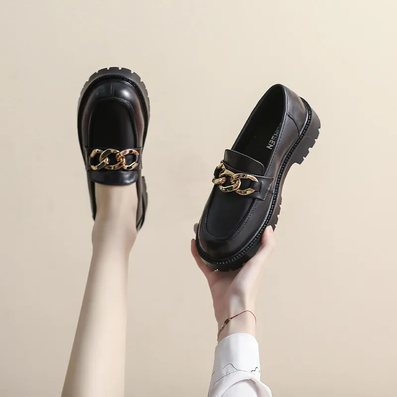 Mulinsen Ballet Flats Loafers 3.7cm Women's Black-5