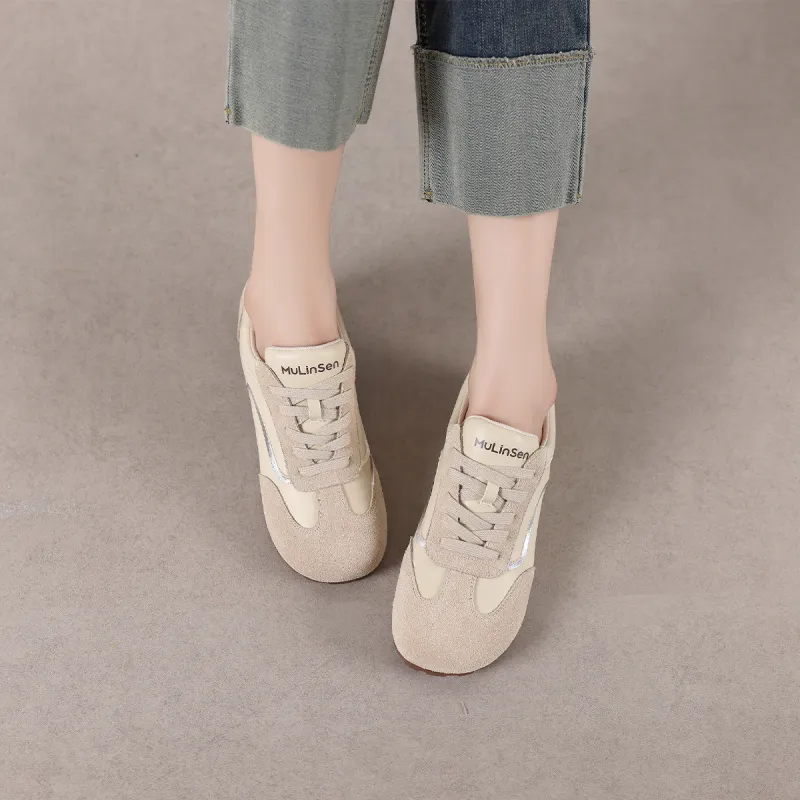 Mulinsen German Army Trainers Anti-Slip And Wear-Resistant Lightweight Low-Top Casual Shoes Women's-2