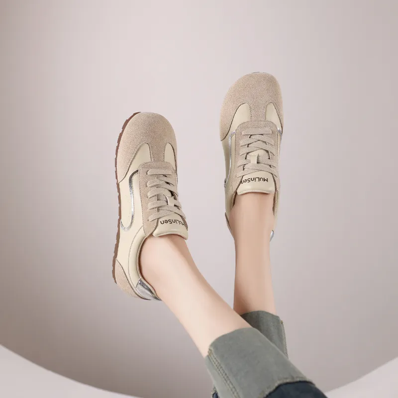 Mulinsen German Army Trainers Anti-Slip And Wear-Resistant Lightweight Low-Top Casual Shoes Women's-4