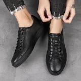 Mulinsen Anti-Slip And Wear-Resistant Lightweight Low-Top Skateboard Shoes Men's Black