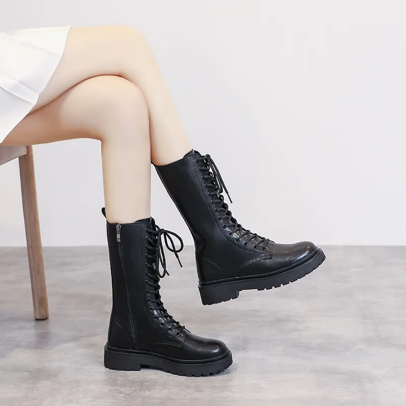 Mulinsen Knee-high Boots 3.5cm Women's-5