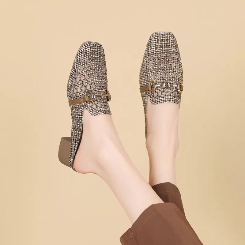 Mulinsen Rubber Sole Abrasion Resistant Closed Toe Slippers Women's-2