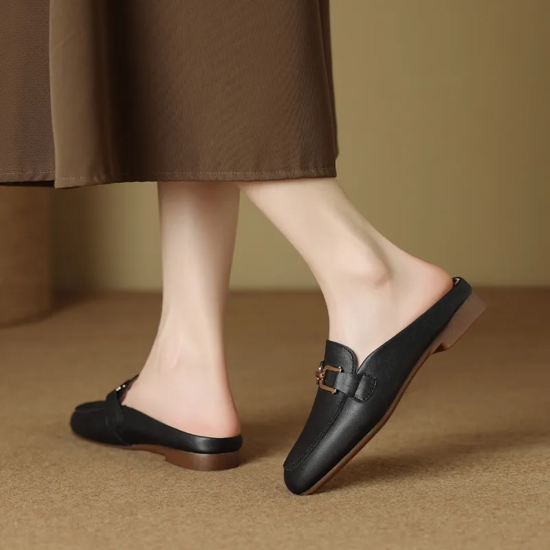 Mulinsen Stitching Metal Abrasion Resistant Closed Toe Slippers Women's-10