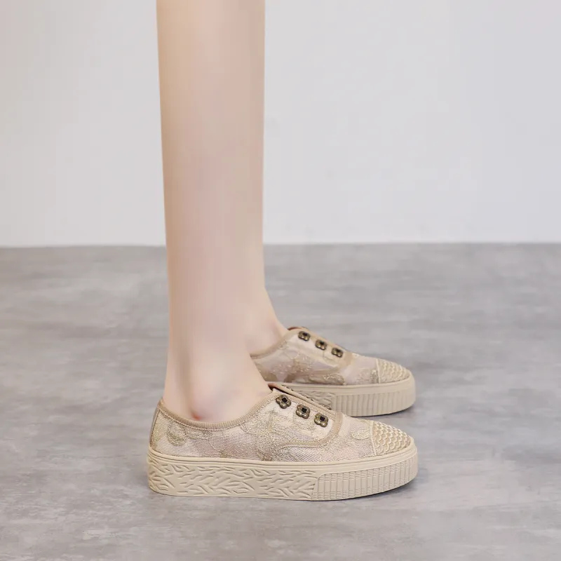 Mulinsen Espadrilles Women's Casual Shoes Approx. 3.5cm Women's-5