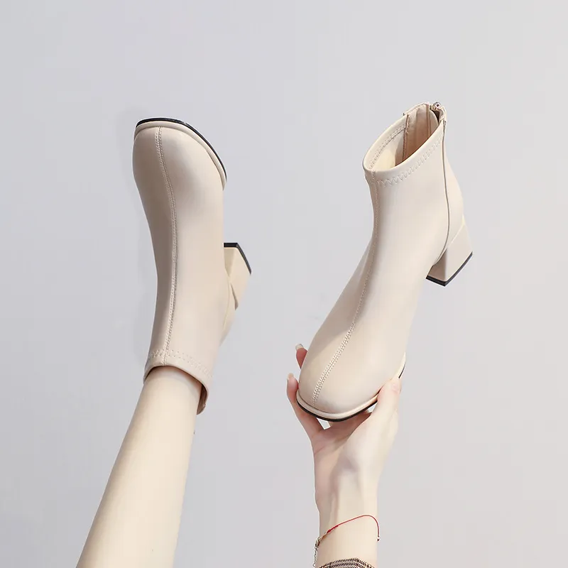 Mulinsen Ankle Boots Women's Black/Beige-5