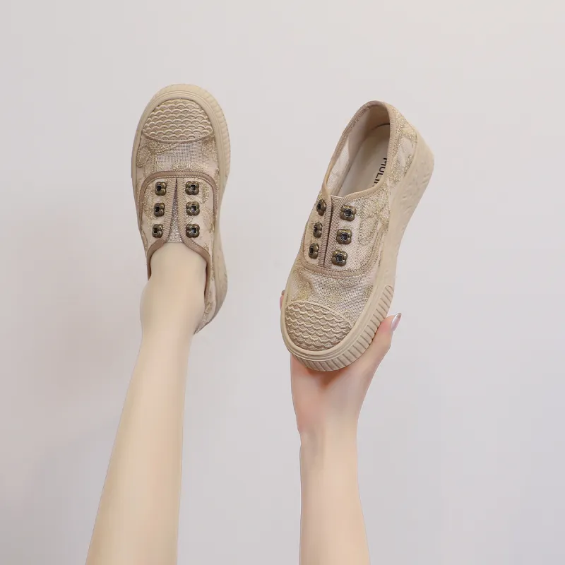 Mulinsen Espadrilles Women's Casual Shoes Approx. 3.5cm Women's-6