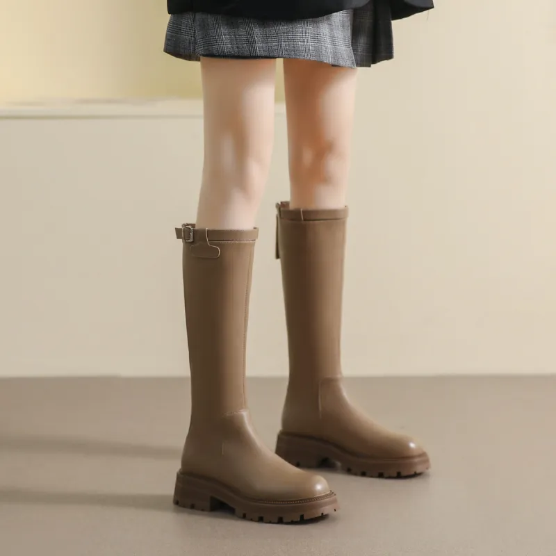 Mulinsen Knee-high Boots 4.5cm Women's-9