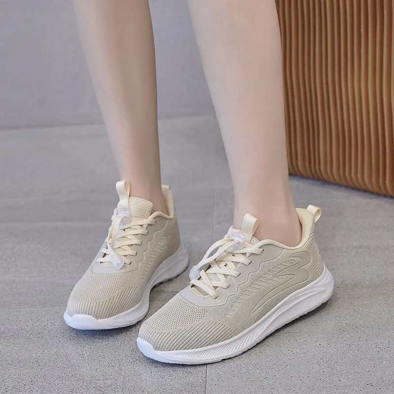 Mulinsen Height Increasing Breathable Low-Top Casual Shoes 3cm Women's-9