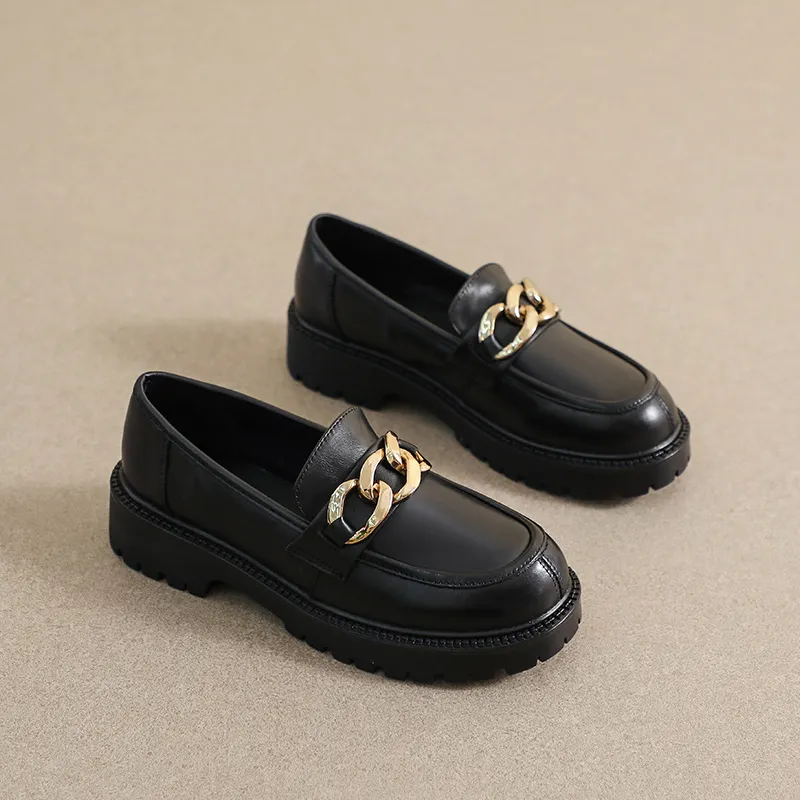Mulinsen Ballet Flats Loafers 3.7cm Women's Black-6