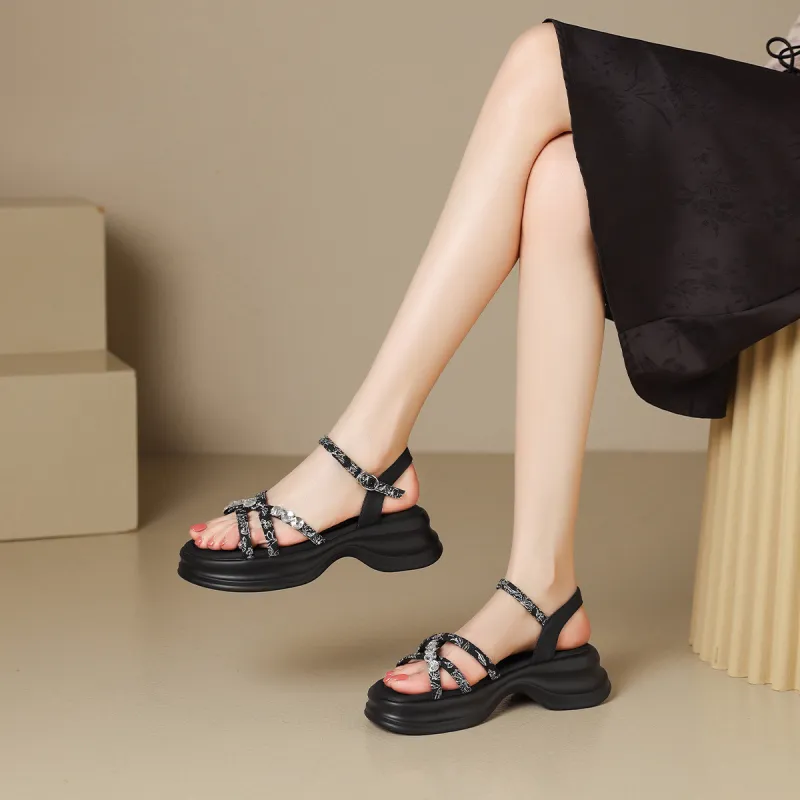 Mulinsen One Strap Sandals Women's-8