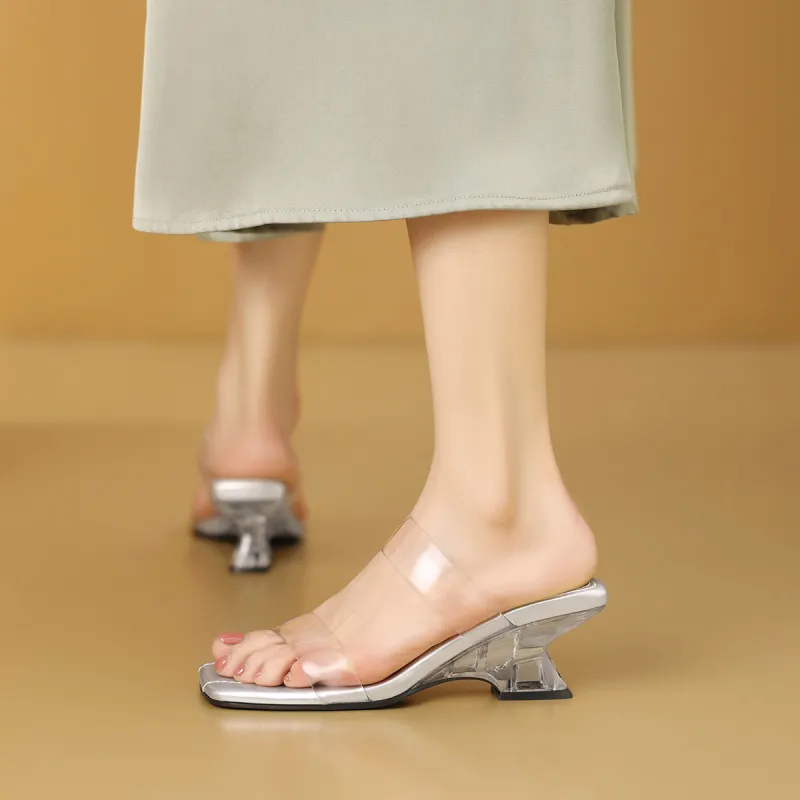 Mulinsen Stitching Crystal Abrasion Resistant Slide Slippers Women's-5