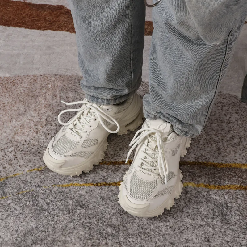 BOSSSUNWEN Low-Top Chunky Sneakers Men's White-7