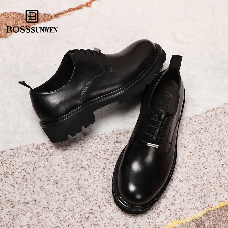BOSSSUNWEN Cleanfit Casual Shoes Men's Black-5