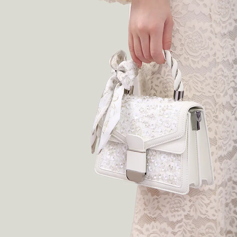 Carit&Koty PU Shoulder Bag, Crossbody Bag, Handbag Regular Women's White-4