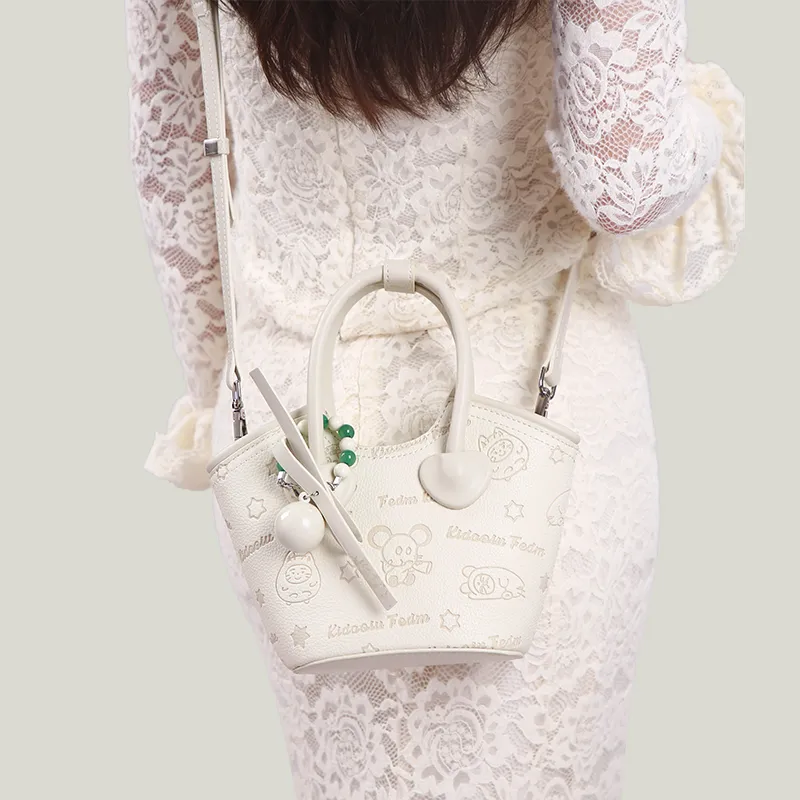 Carit&Koty PU Handbag Women's Pink/White-10