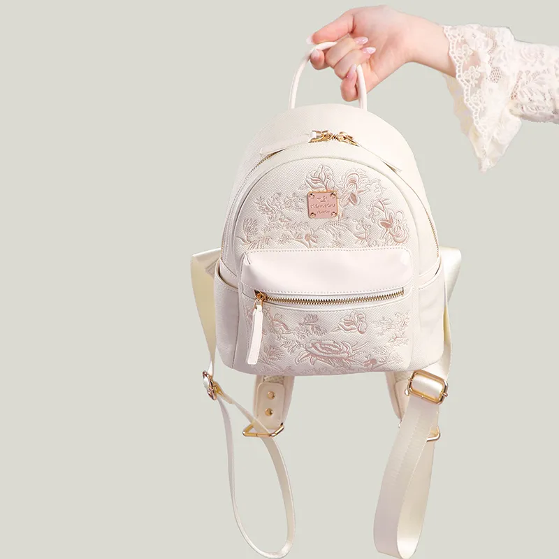 Carit&Koty PU Backpack Women's Ecru-4