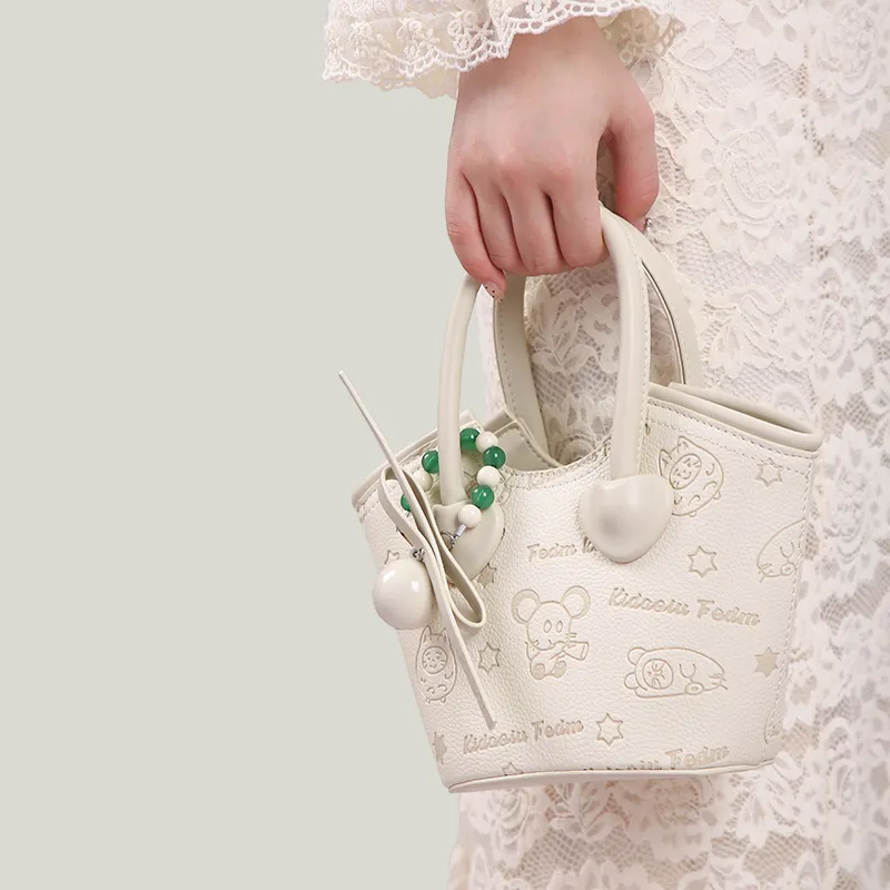 Carit&Koty PU Handbag Women's Pink/White-9