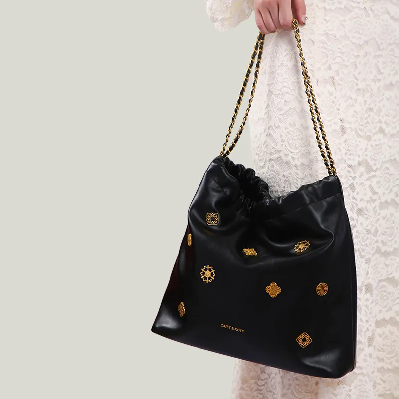 Carit&Koty PU Shoulder Bag Women's Black-4