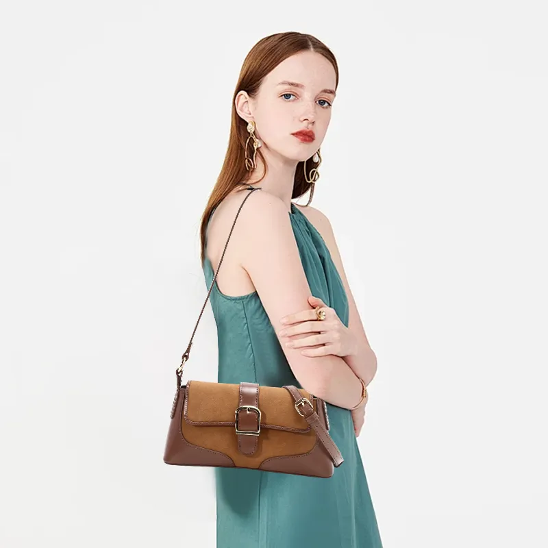 Carit&Koty Polyurethane Shoulder Bag Women's Apricot Brown-13