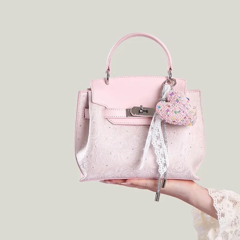 Carit&Koty Polyurethane Handbag Regular Women's Pink-3
