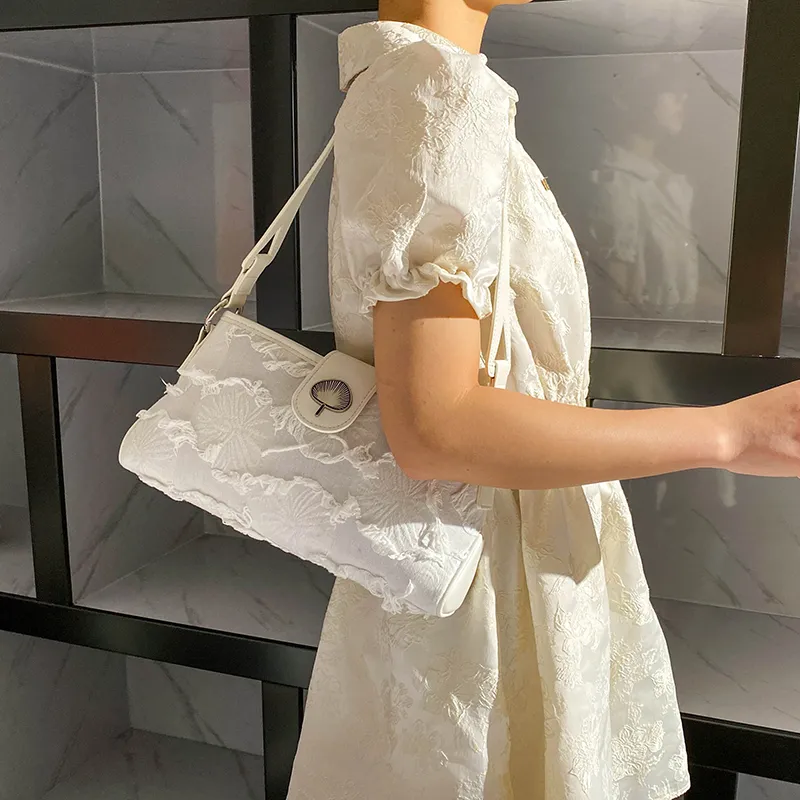 Carit&Koty Polyurethane Synthetic Leather Fabric Bonded Shoulder Bag Regular Women's White-6