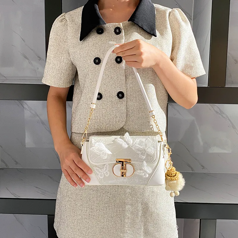 Carit&Koty Polyurethane Synthetic Leather Handbag Shoulder Bag Crossbody Bag Medium Size Women's Pink White Black-6